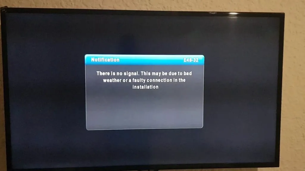 DSTV E32 error fix
